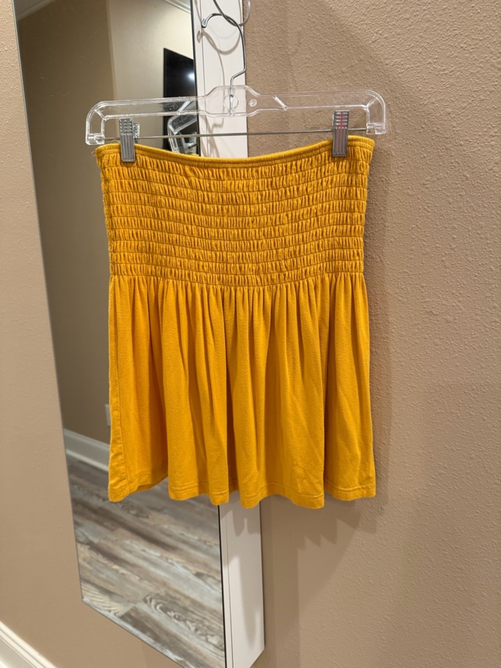 Smocked Waist shirt- Mustard Yellow